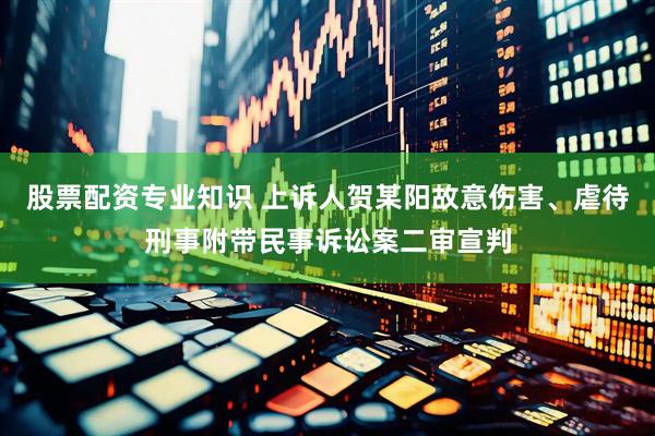 股票配资专业知识 上诉人贺某阳故意伤害、虐待刑事附带民事诉讼案二审宣判