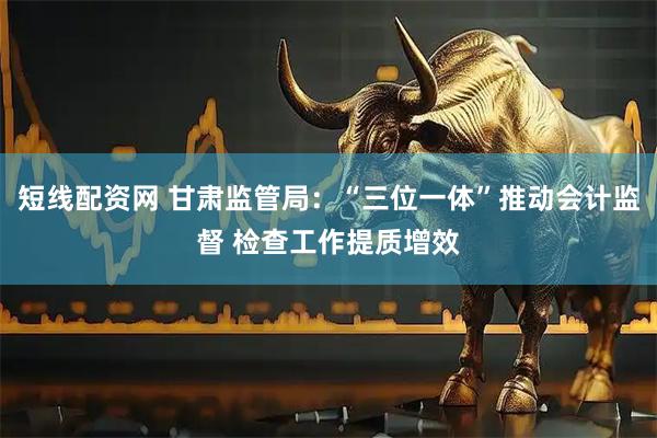 短线配资网 甘肃监管局：“三位一体”推动会计监督 检查工作提质增效