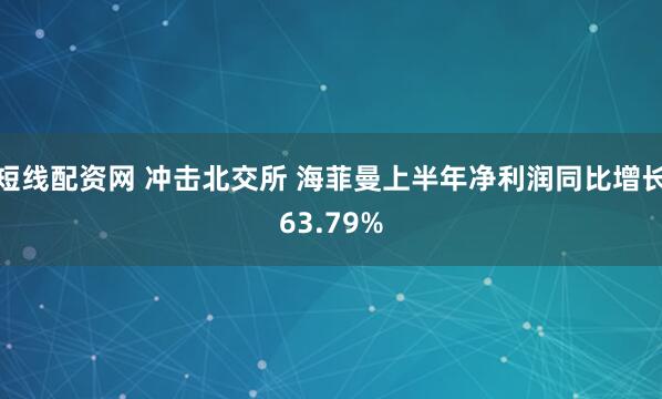 短线配资网 冲击北交所 海菲曼上半年净利润同比增长63.79%